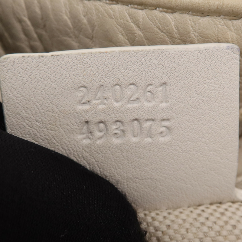 GUCCI 牛皮皮革Techro Horsebit Medium Hobo銀扣肩背袋-16