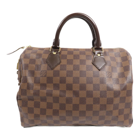 LOUIS VUITTON Damier Speedy 30金扣手挽袋