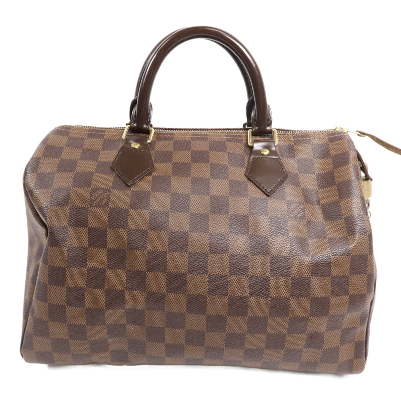 LOUIS VUITTON Damier Speedy 30金扣手挽袋-1