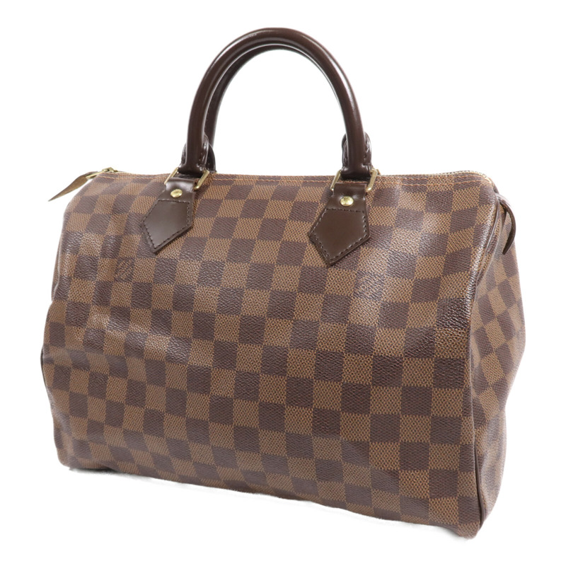 LOUIS VUITTON Damier Speedy 30金扣手挽袋-2