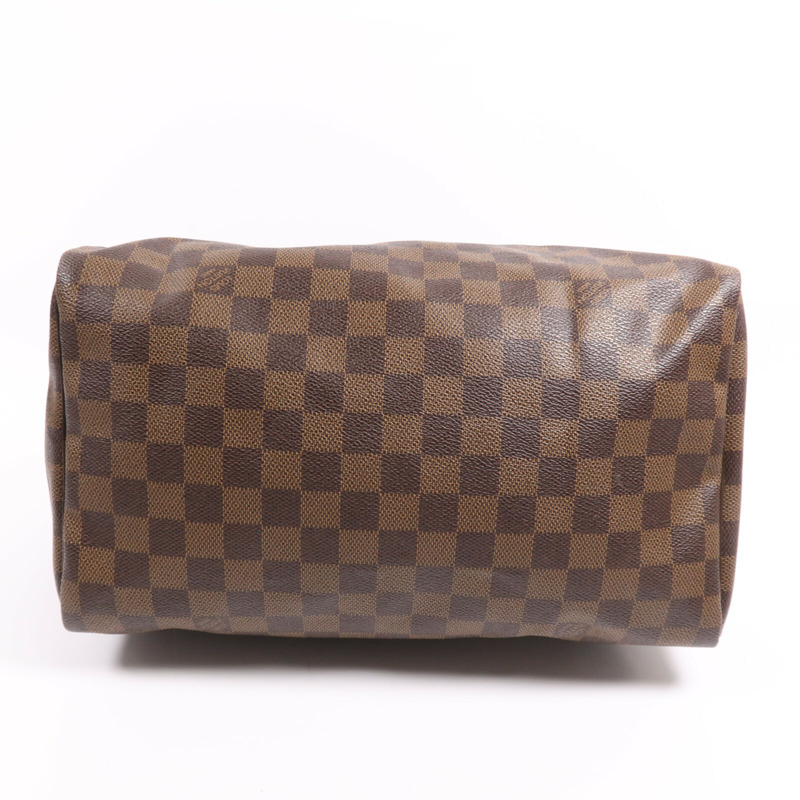 LOUIS VUITTON Damier Speedy 30金扣手挽袋-3