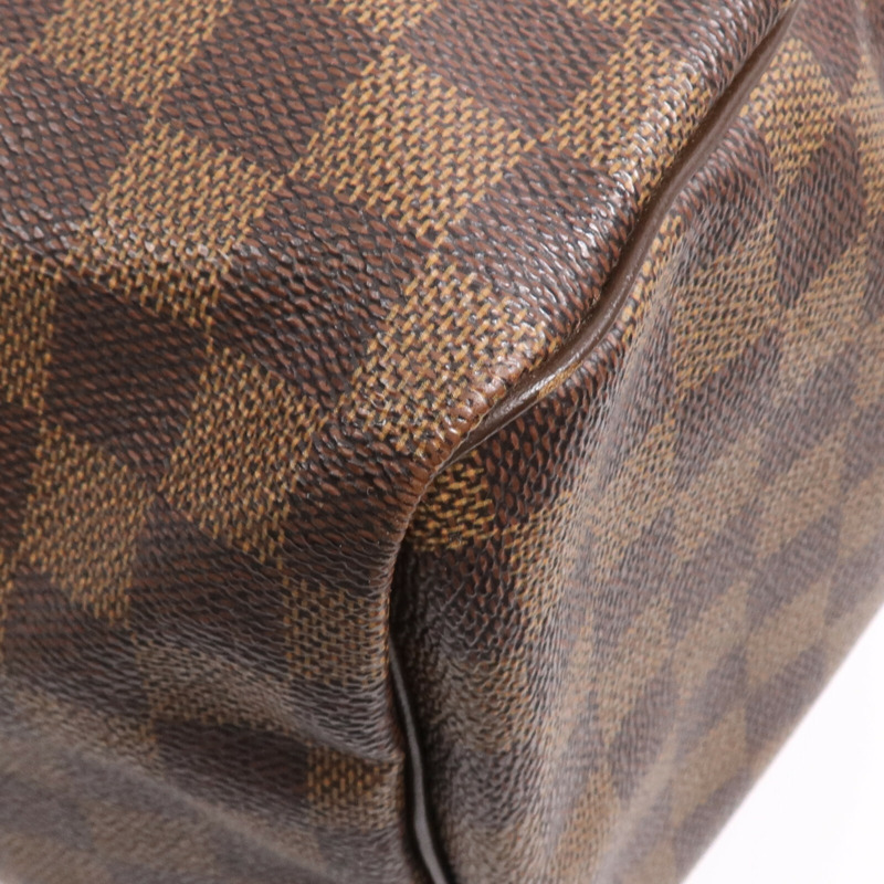 LOUIS VUITTON Damier Speedy 30金扣手挽袋-4