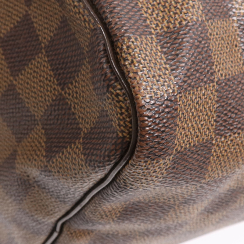 LOUIS VUITTON Damier Speedy 30金扣手挽袋-5
