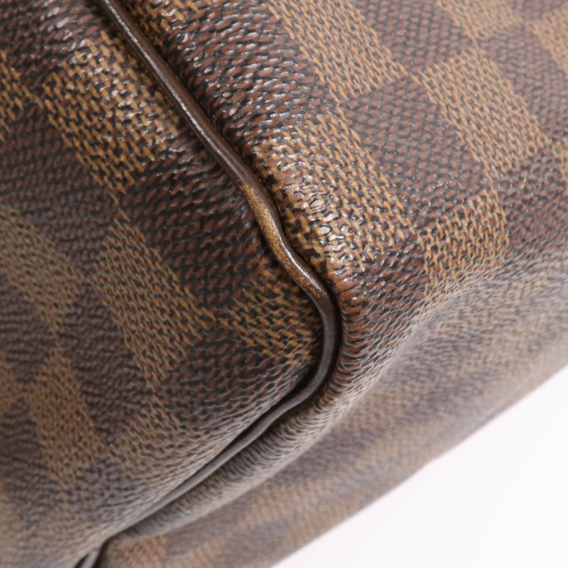 LOUIS VUITTON Damier Speedy 30金扣手挽袋-7
