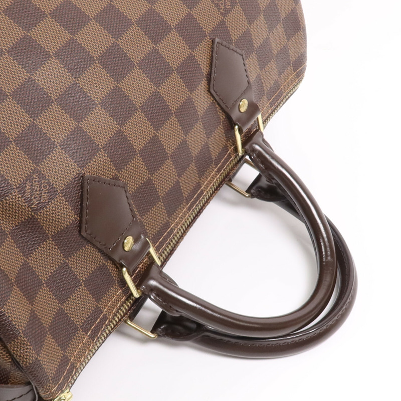 LOUIS VUITTON Damier Speedy 30金扣手挽袋-8