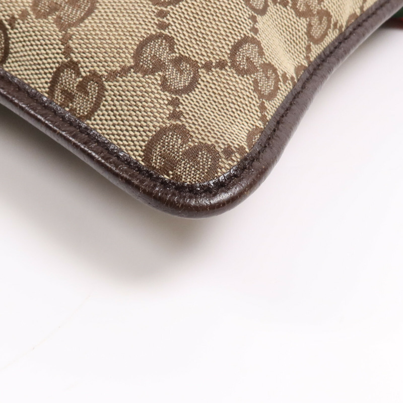 GUCCI 帆布Cross Carry Bag銀扣肩背袋-7