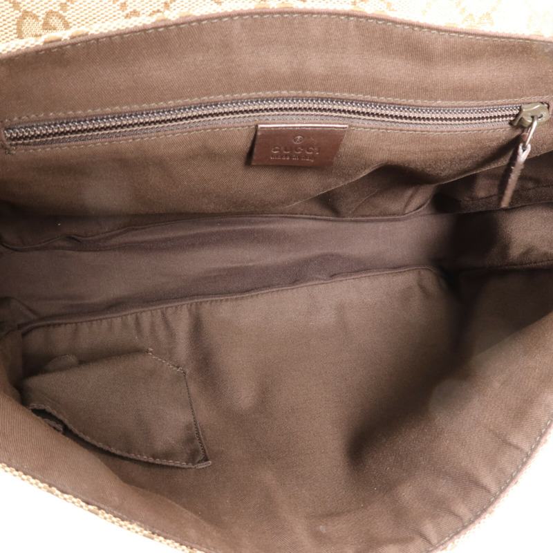 GUCCI 帆布Cross Carry Bag銀扣肩背袋-12