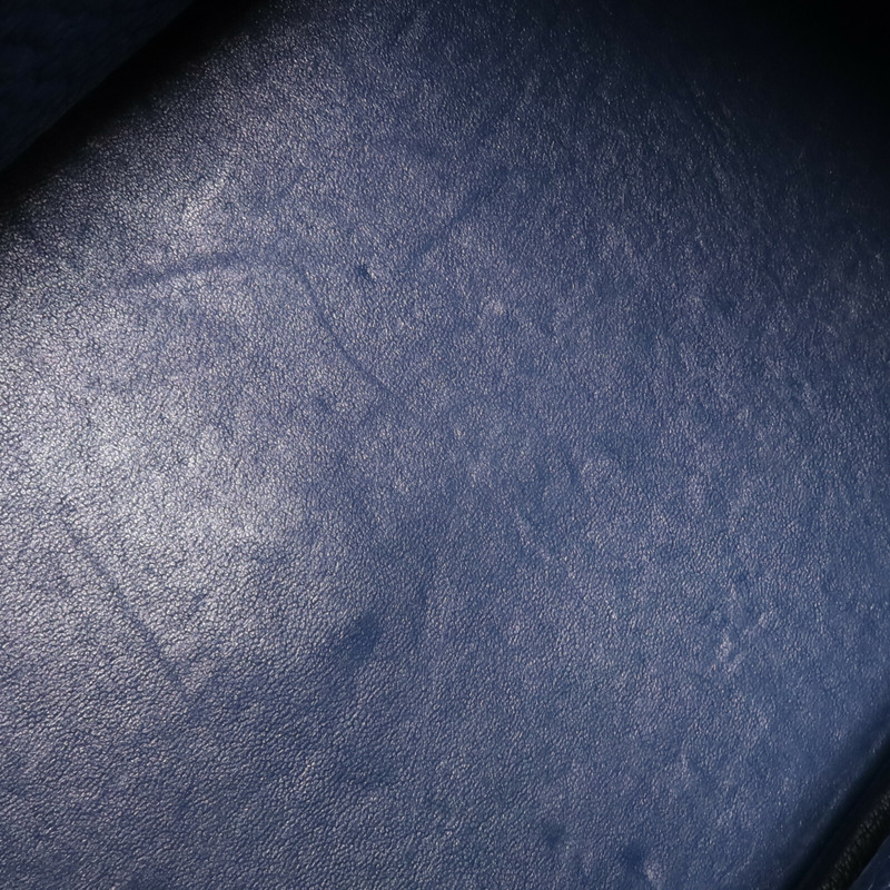 HERMES Clemence皮革Lindy 34銀扣手挽肩背兩用袋Navy-16