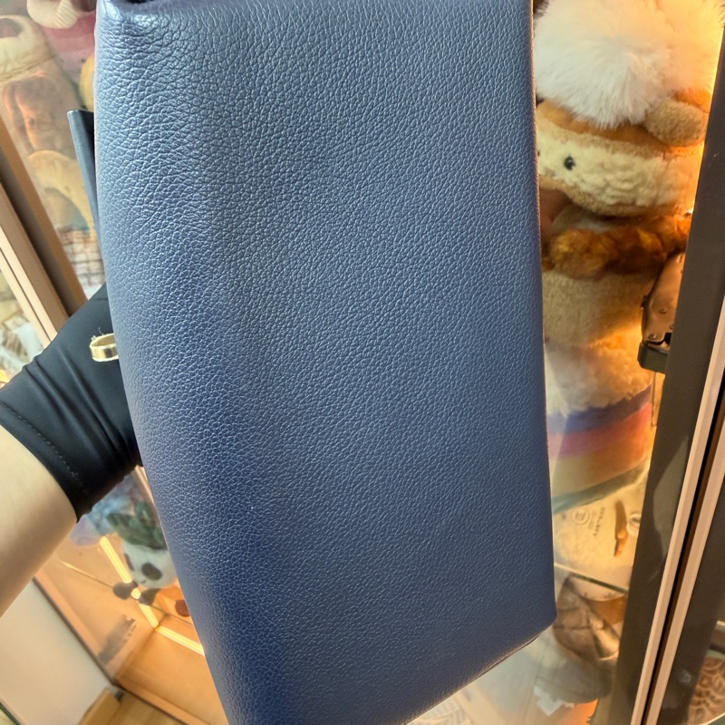 95新Hermes Mini 2424 午夜藍拼寶石藍 淡金扣 U刻-5