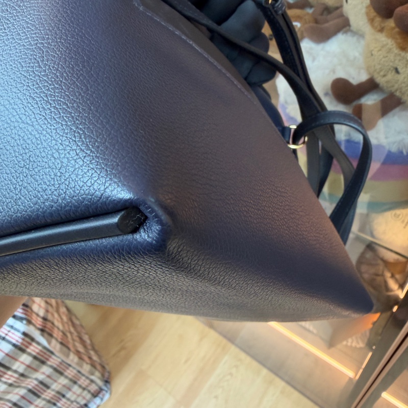 95新Hermes Mini 2424 午夜藍拼寶石藍 淡金扣 U刻-7