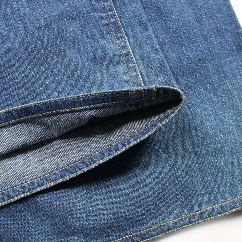 香奈兒 COCO 標誌紐帶牛仔褲 P12507V07228 棉藍色二手女款 #42 CC-10