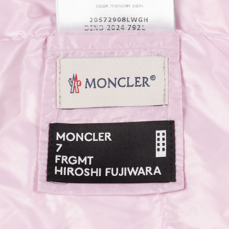 MONCLER GENIUS 7 FRAGMENT HIROSHI FUJIWARA 絎縫襯衫外套 其他上衣 K109U2F00002M5271 棉質 粉紅色 二手 男士-2