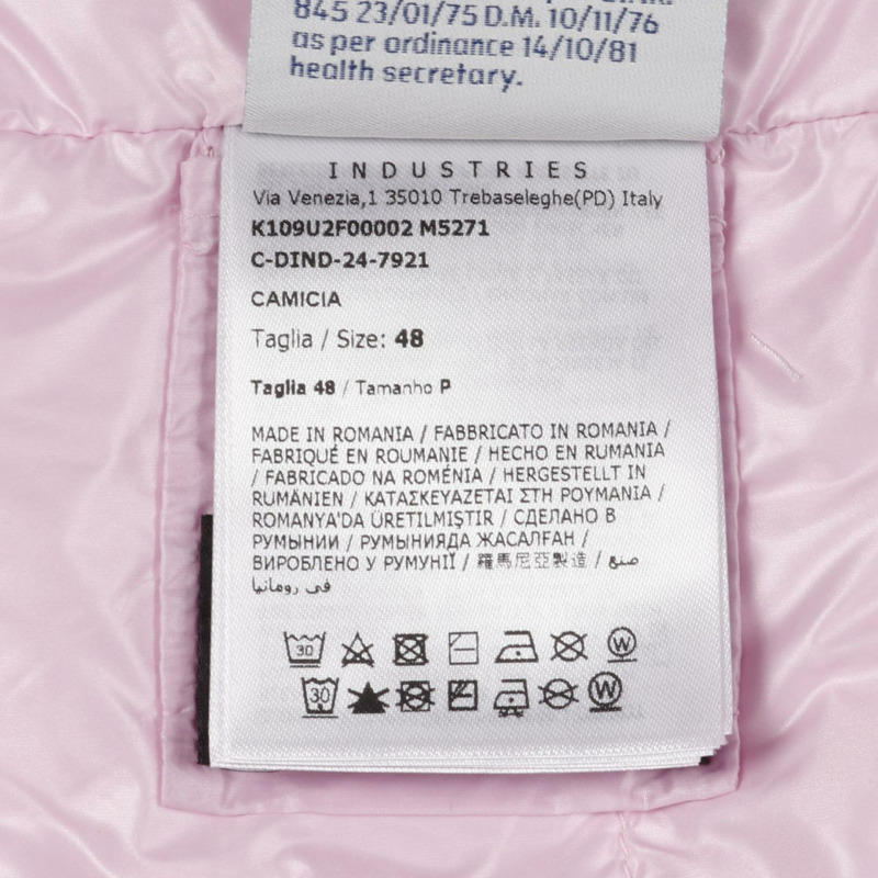 MONCLER GENIUS 7 FRAGMENT HIROSHI FUJIWARA 絎縫襯衫外套 其他上衣 K109U2F00002M5271 棉質 粉紅色 二手 男士-4