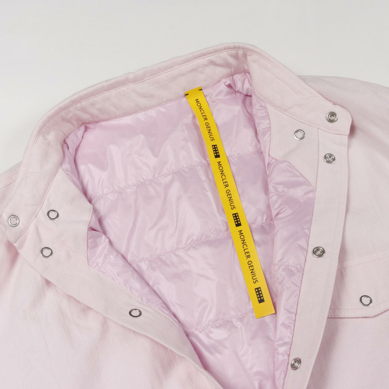 MONCLER GENIUS 7 FRAGMENT HIROSHI FUJIWARA 絎縫襯衫外套 其他上衣 K109U2F00002M5271 棉質 粉紅色 二手 男士-7