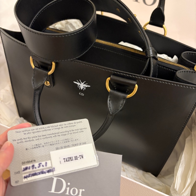 Dior D-Bee 黑色牛皮 公事包 手提包-2