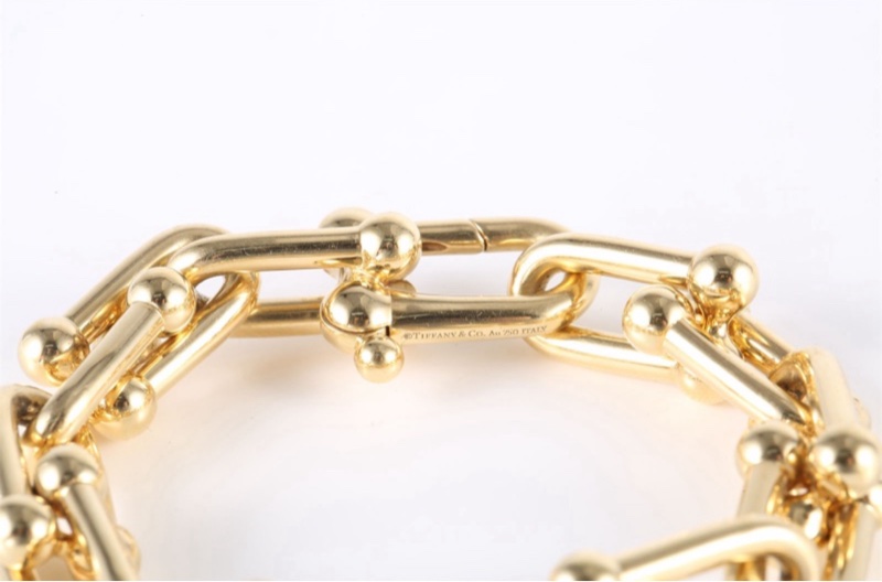 TIFFANY&CO(蒂芙尼)  18K黃金 黃金 Tiffany HardWear系列大號鏈環手鏈 18K-2