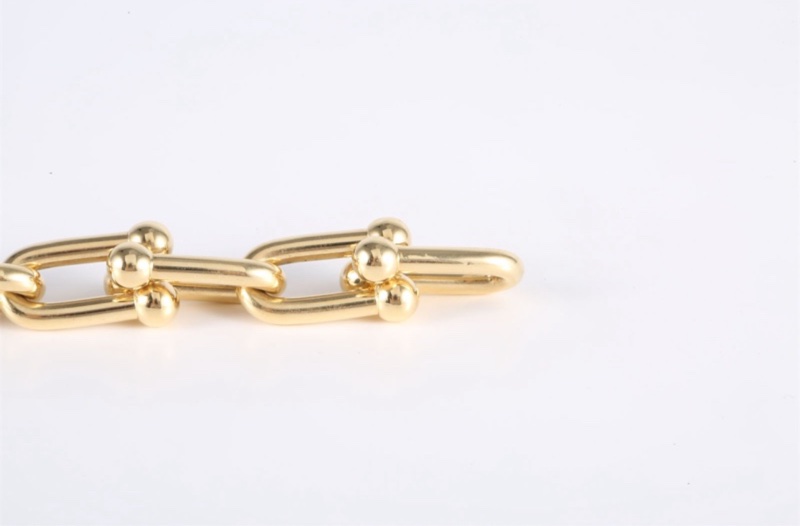TIFFANY&CO(蒂芙尼)  18K黃金 黃金 Tiffany HardWear系列大號鏈環手鏈 18K-3