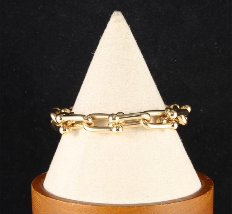 TIFFANY&CO(蒂芙尼)  18K黃金 黃金 Tiffany HardWear系列大號鏈環手鏈 18K-5