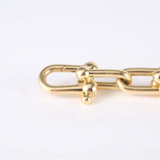 TIFFANY&CO(蒂芙尼)  18K黃金 黃金 Tiffany HardWear系列大號鏈環手鏈 18K-8