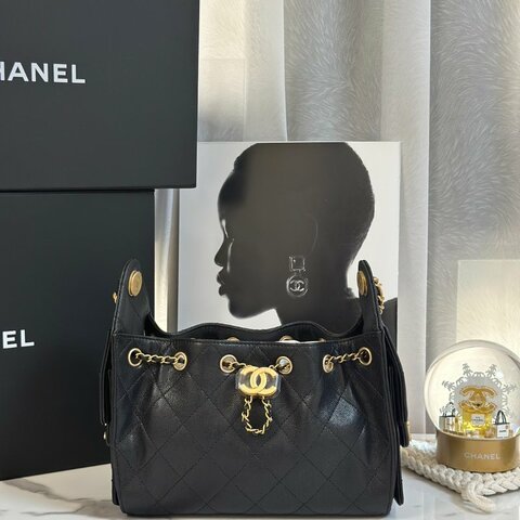 CHANEL 25 Mini hobo bag - 小號黑金