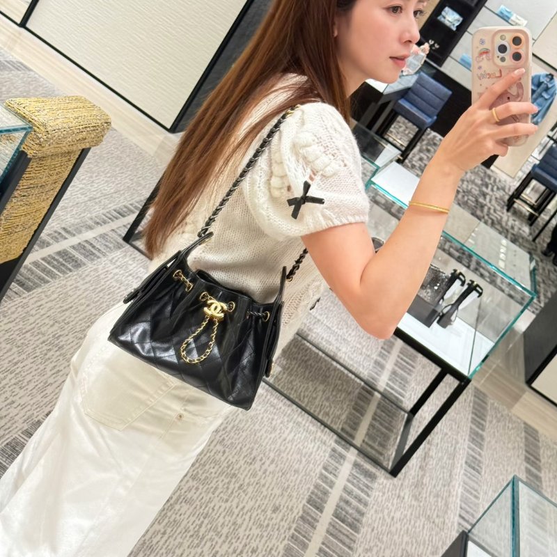CHANEL 25 Mini hobo bag - 小號黑金-1