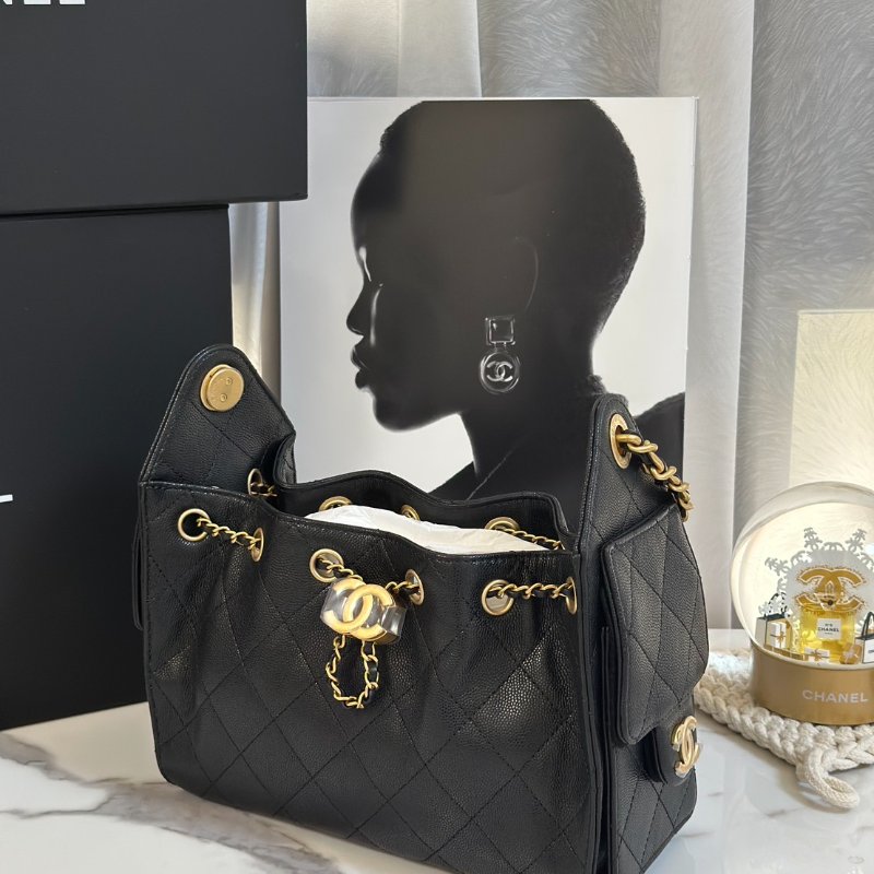 CHANEL 25 Mini hobo bag - 小號黑金-3