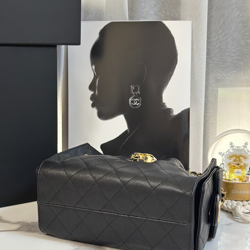 CHANEL 25 Mini hobo bag - 小號黑金-5