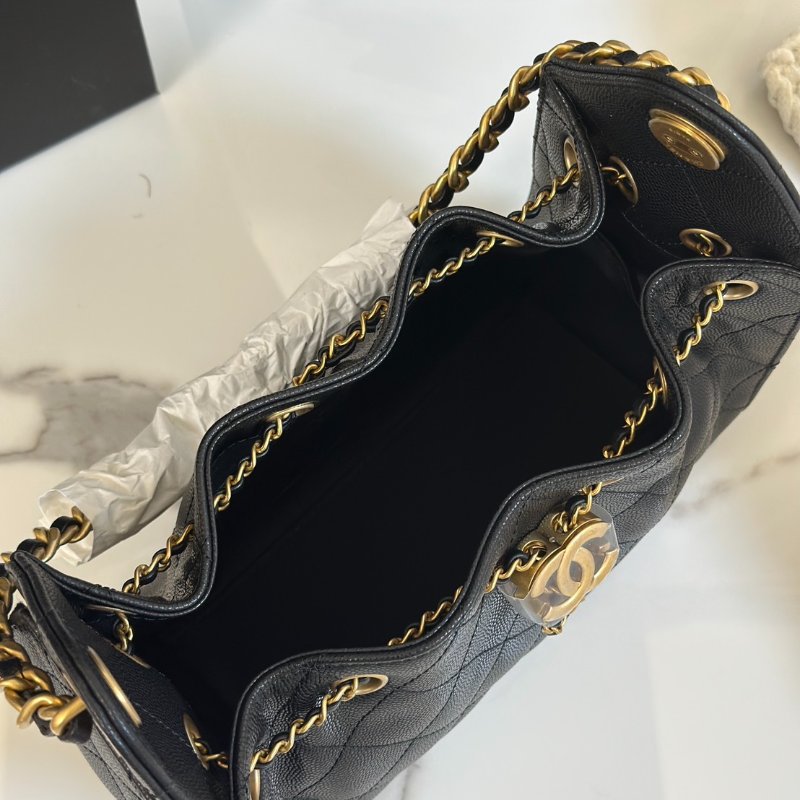 CHANEL 25 Mini hobo bag - 小號黑金-6