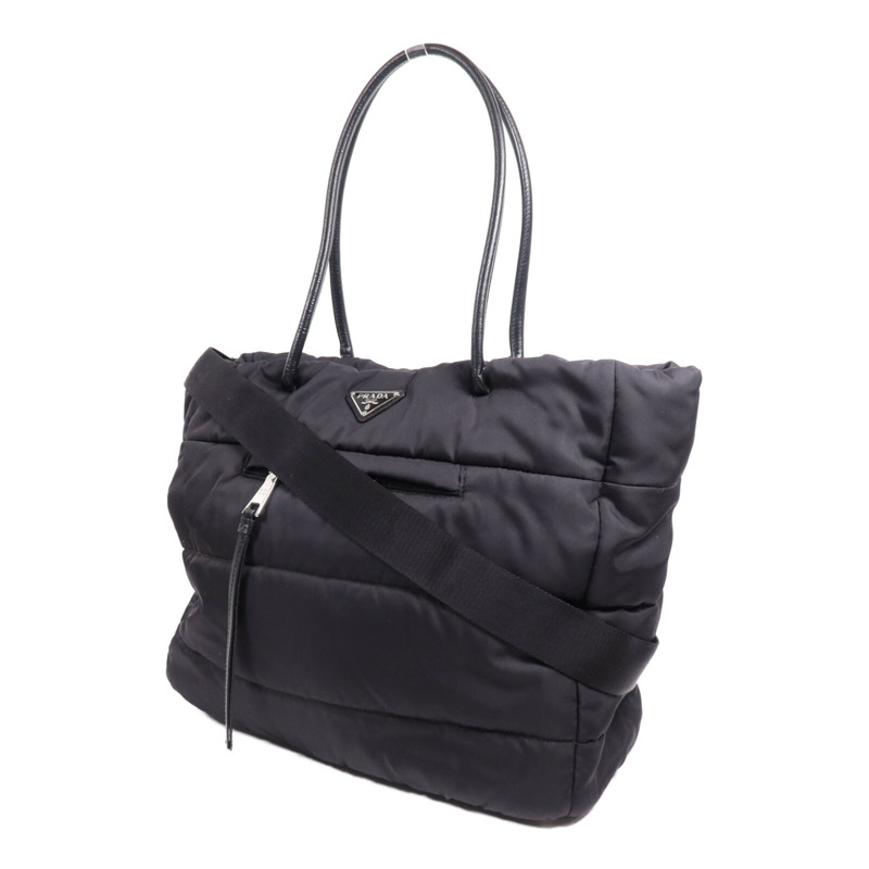 PRADA 尼龍2 Way Shoulder Bag銀扣手挽肩背兩用袋-2