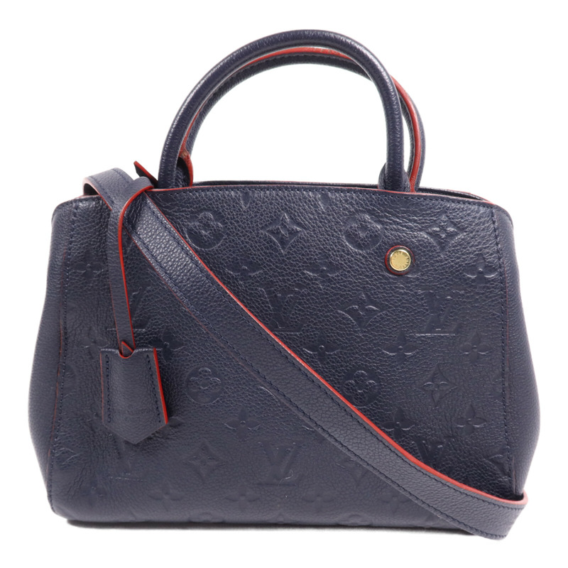 LOUIS VUITTON Monogram Empreinte Montaigne BB金扣手挽肩背兩用袋-0