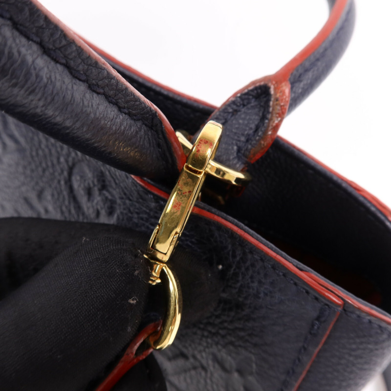 LOUIS VUITTON Monogram Empreinte Montaigne BB金扣手挽肩背兩用袋-9