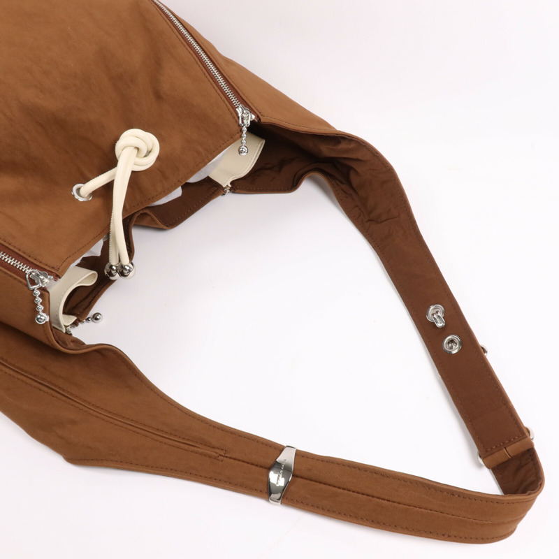 Tory Burch 帆布Large Zip銀扣肩背袋-7