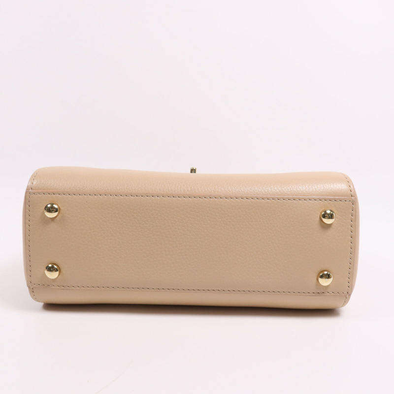 CHANEL 牛皮皮革2 Way Shoulder Bag金扣手挽肩背兩用袋-3