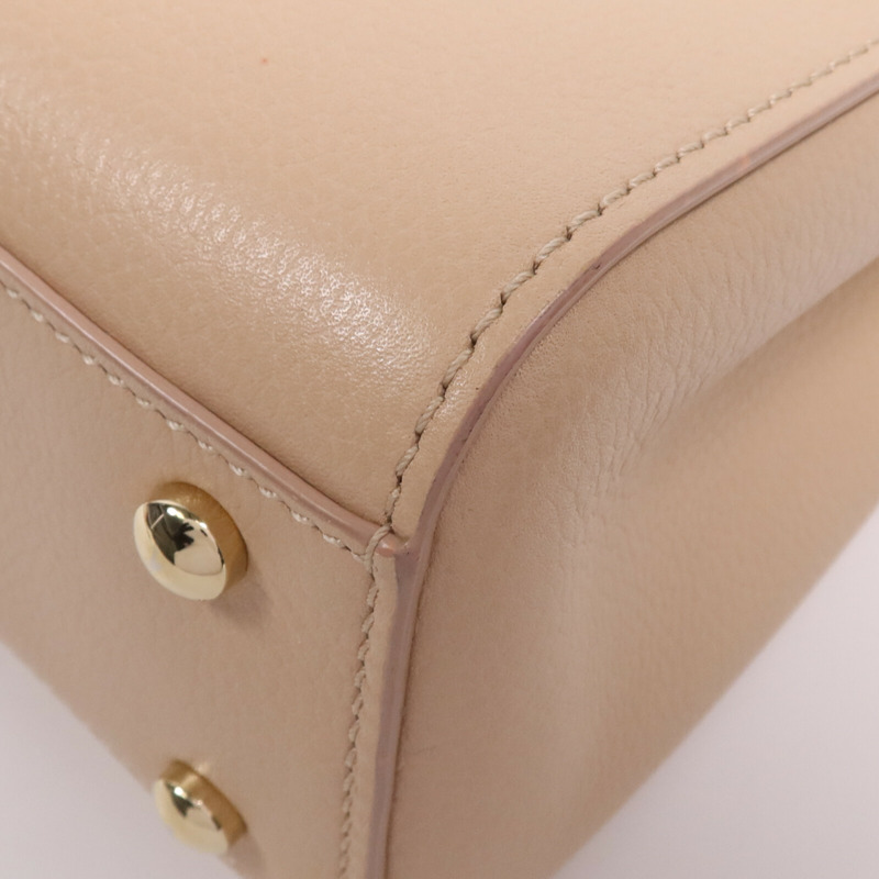 CHANEL 牛皮皮革2 Way Shoulder Bag金扣手挽肩背兩用袋-4