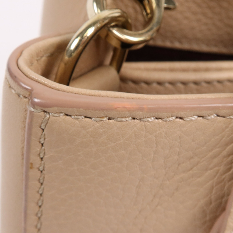 CHANEL 牛皮皮革2 Way Shoulder Bag金扣手挽肩背兩用袋-12