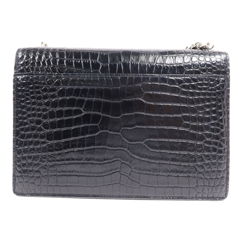 SAINT LAURENT 牛皮皮革Sunset Medium銀扣鏈帶肩背袋-1