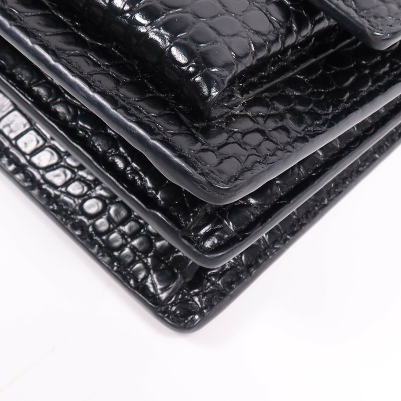 SAINT LAURENT 牛皮皮革Sunset Medium銀扣鏈帶肩背袋-9