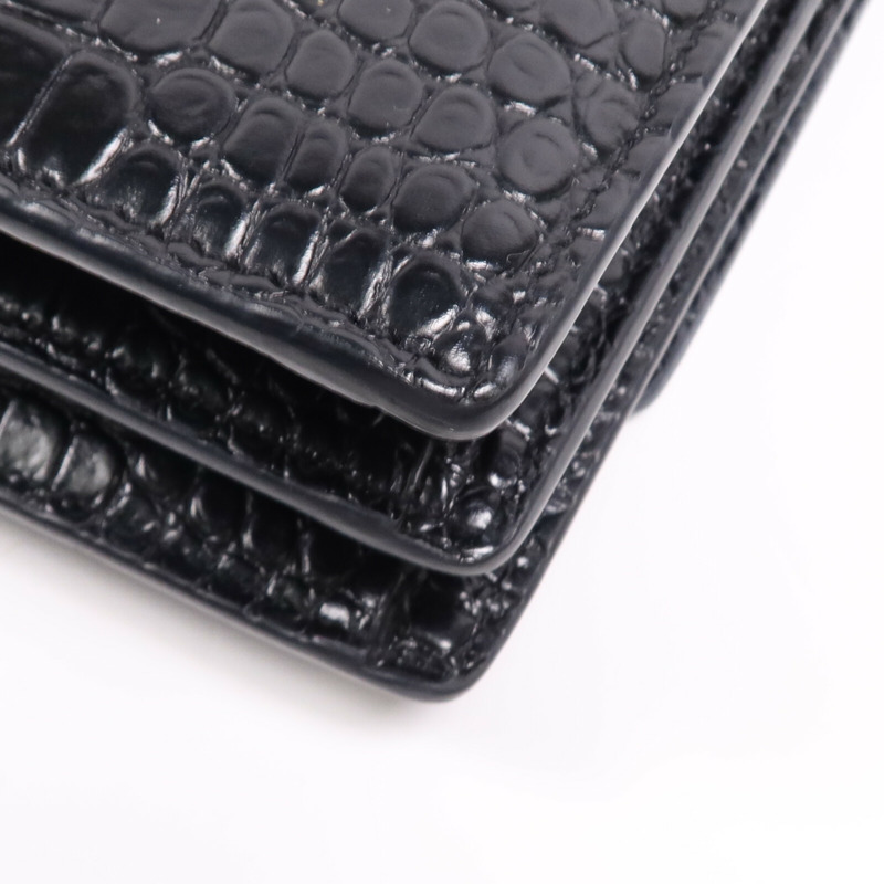 SAINT LAURENT 牛皮皮革Sunset Medium銀扣鏈帶肩背袋-11