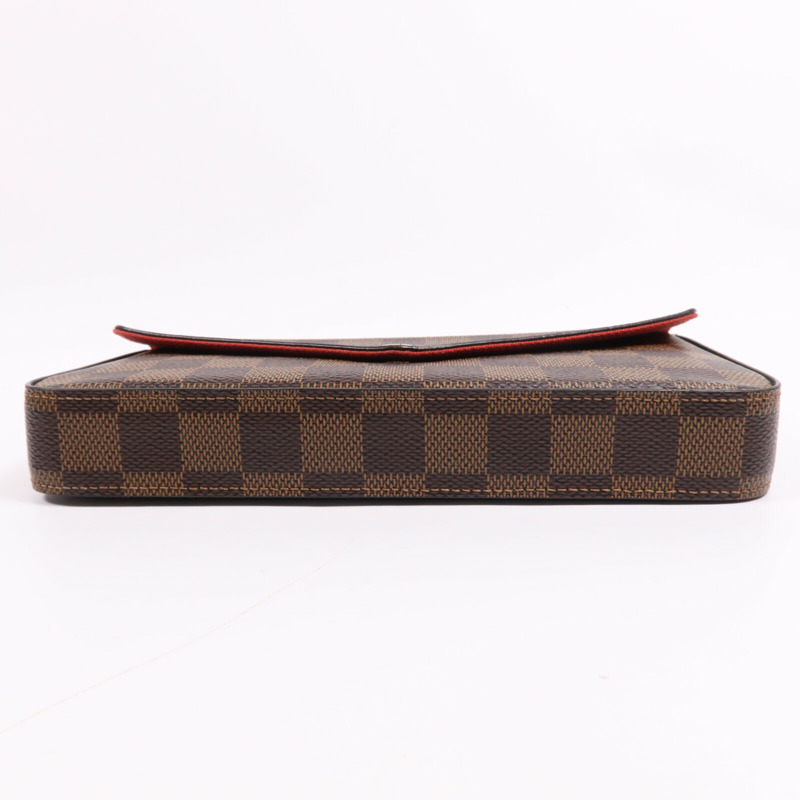 LOUIS VUITTON Damier Ebene Pochette Felicie金扣肩背袋-3