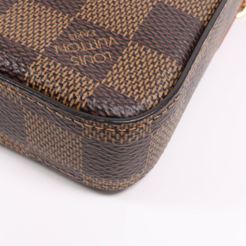 LOUIS VUITTON Damier Ebene Pochette Felicie金扣肩背袋-11