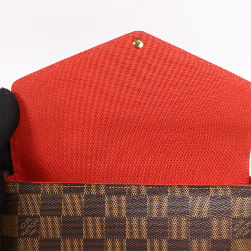 LOUIS VUITTON Damier Ebene Pochette Felicie金扣肩背袋-14
