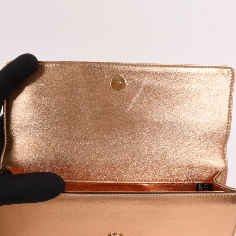 GUCCI 牛皮皮革Clutch金扣手拿包-4