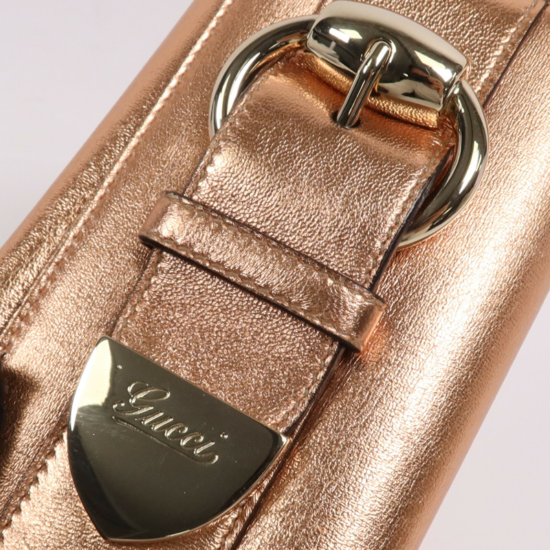 GUCCI 牛皮皮革Clutch金扣手拿包-9