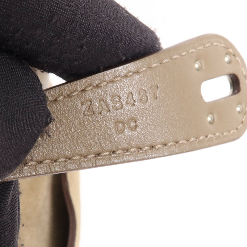 HERMES Swift/麂皮皮革Lindy 26銀扣手挽肩背兩用袋Etoupe-14