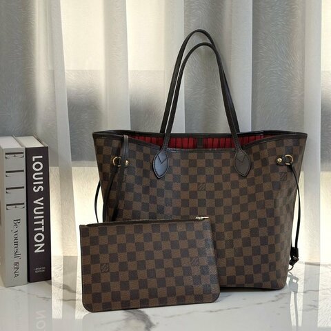 LOUIS VUITTON Neverfull tote - MM棋盤格