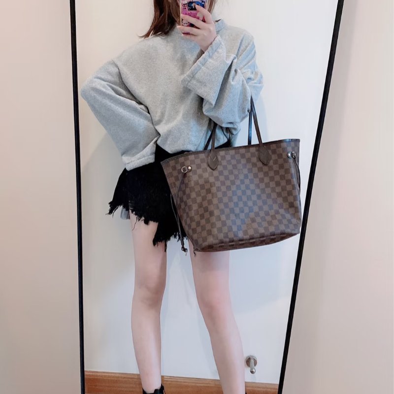 LOUIS VUITTON Neverfull tote - MM棋盤格-1