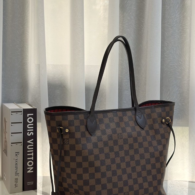 LOUIS VUITTON Neverfull tote - MM棋盤格-3