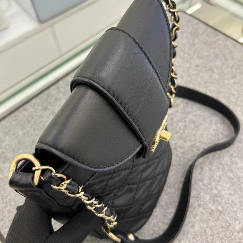 Chanel 香奈兒黑金 薯條包 水桶包-7