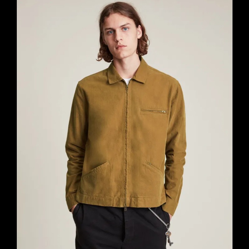 Allsaints Curtis Jacket 卡其色 人字紋 布勞森外套 男S-1