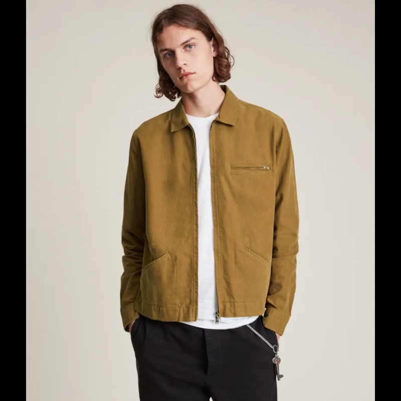 Allsaints Curtis Jacket 卡其色 人字紋 布勞森外套 男S-2